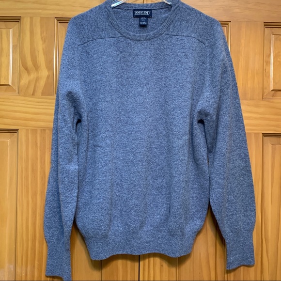 Land’s End Blue 100% Lambswool Sweater Medium